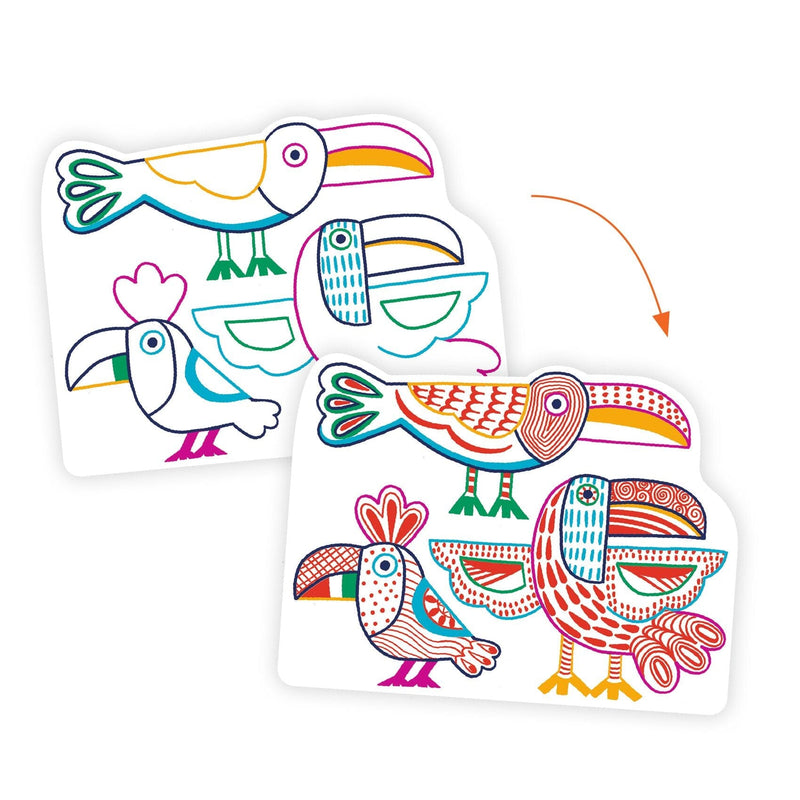 COLORIAGE MAGIQUE Familles sauvages - DJECO DJ00066 3070900000667