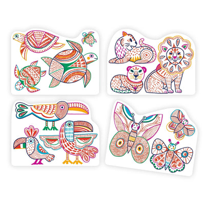 COLORIAGE MAGIQUE Familles sauvages - DJECO DJ00066 3070900000667