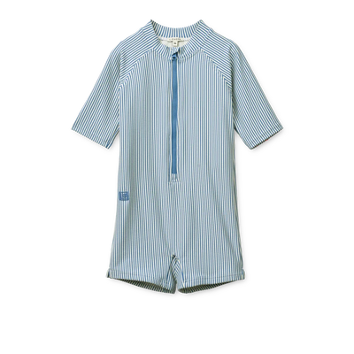 Combinaison de nage Max seersucker riverside/ crème de la crème- LIEWOOD lw17603 2660 68 5715493503529