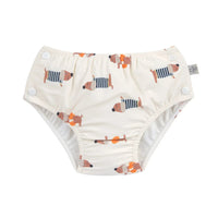 Couche de bain bébé Chien orange blanc - LASSIG