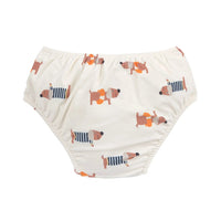 Couche de bain bébé Chien orange blanc - LASSIG