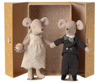 Couple de mariés dans joli coffret Maman & Papa souris - MAILEG