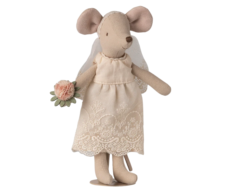 Couple de mariés dans joli coffret Maman & Papa souris - MAILEG 