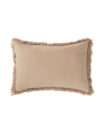 coussin rectangulaire à franges landscape sesame - NOBODINOZ 8435574932037 8435574932037