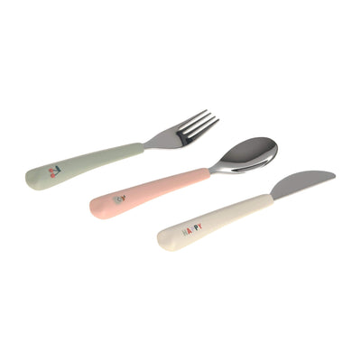 Couverts en silicone 3 pcs Happy Fruits cerice - LASSIG 13100102007 340421830021588104