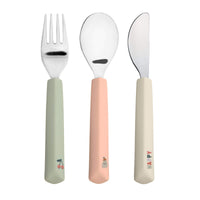 Couverts en silicone 3 pcs Happy Fruits cerice - LASSIG 13100102007 340421830021588104