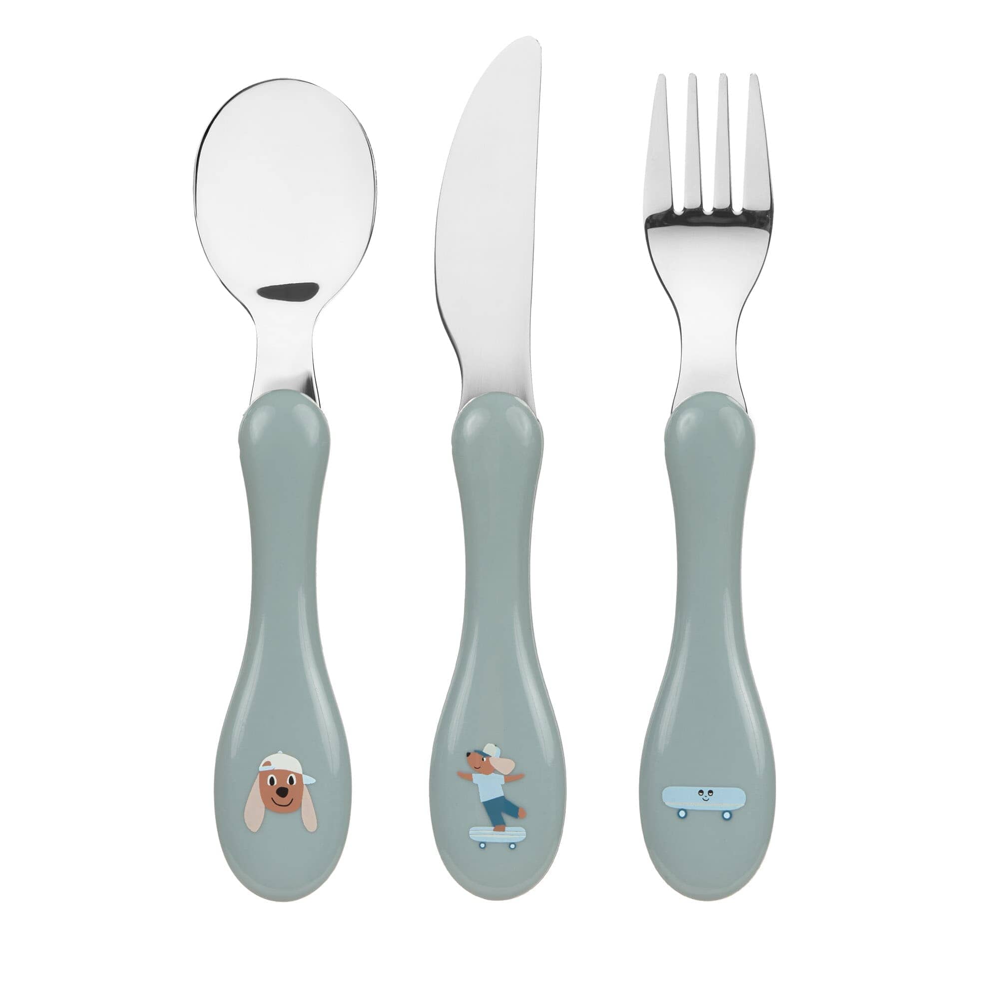 Couverts inox 3 pc tiny team chien - LASSIG 12100735025 4066239173621