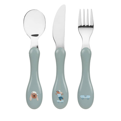 Couverts inox 3 pc tiny team chien - LASSIG 12100735025 4066239173621