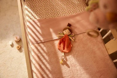 Couverture Berceau 75x100cm Basic Jersey/Sherpa silk rose- JOLLEIN