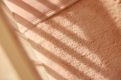 Couverture Berceau 75x100cm Basic Jersey/Sherpa silk rose- JOLLEIN