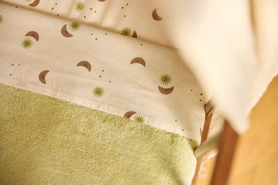 Couverture Berceau 75x100cm Basic Jersey/Sherpa soft matcha- JOLLEIN