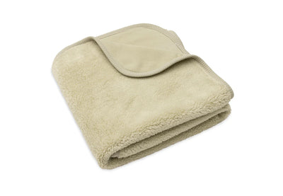 Couverture Berceau 75x100cm Basic Jersey/Sherpa soft matcha- JOLLEIN