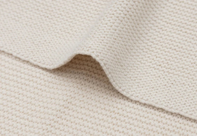 Couverture Berceau 75x100cm Basic Knit oatmeal/Fleece - JOLLEIN 517-511-68120 8717329403857