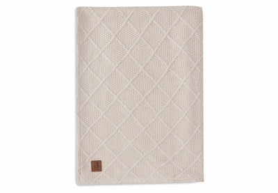 Couverture Berceau 75x100cm Check Knit Oatmeal/Teddy Fleece - JOLLEIN 517-511-68040 8717329386716