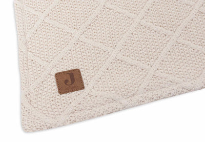 Couverture Berceau 75x100cm Check Knit Oatmeal/Teddy Fleece - JOLLEIN 517-511-68040 8717329386716