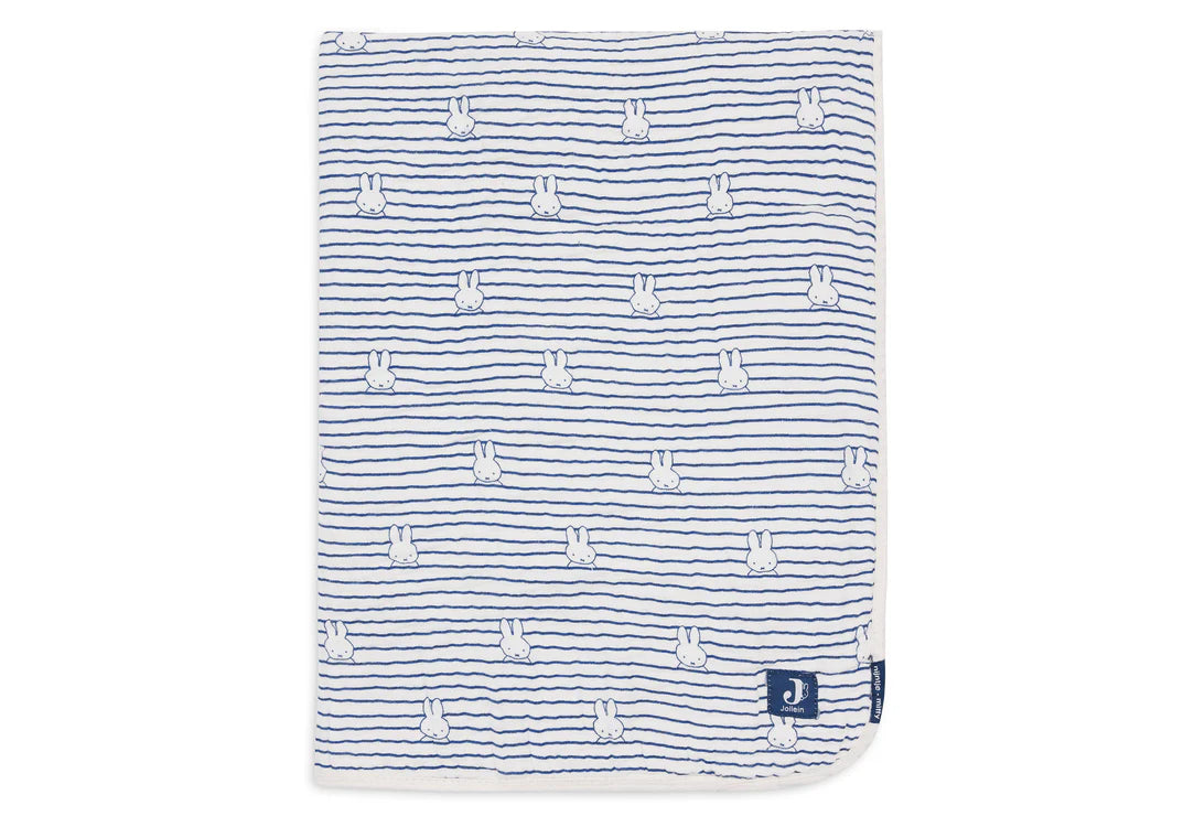 Couverture Berceau 75x100cm Miffy Stripe - Navy - JOLLEIN 521-511-68008 8717329381087