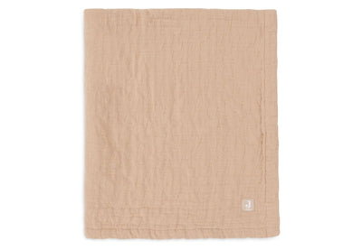 Couverture Berceau Gaze De Coton 75x100cm Jacquard Biscuit - JOLLEIN 521-511-68089 8717329393523