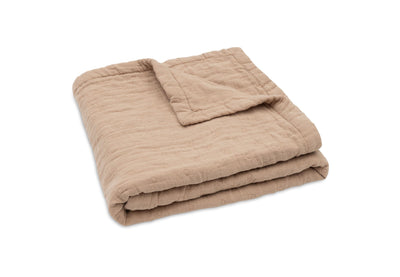 Couverture Berceau Gaze De Coton 75x100cm Jacquard Biscuit - JOLLEIN 521-511-68089 8717329393523