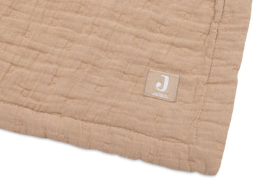 Couverture Berceau Gaze De Coton 75x100cm Jacquard Biscuit - JOLLEIN 521-511-68089 8717329393523