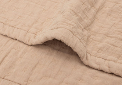 Couverture Berceau Gaze De Coton 75x100cm Jacquard Biscuit - JOLLEIN 521-511-68089 8717329393523