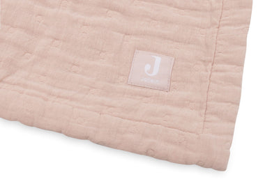 Couverture Berceau Gaze De Coton 75x100cm Jacquard Wild Rose - JOLLEIN 521-511-68082 8717329393509