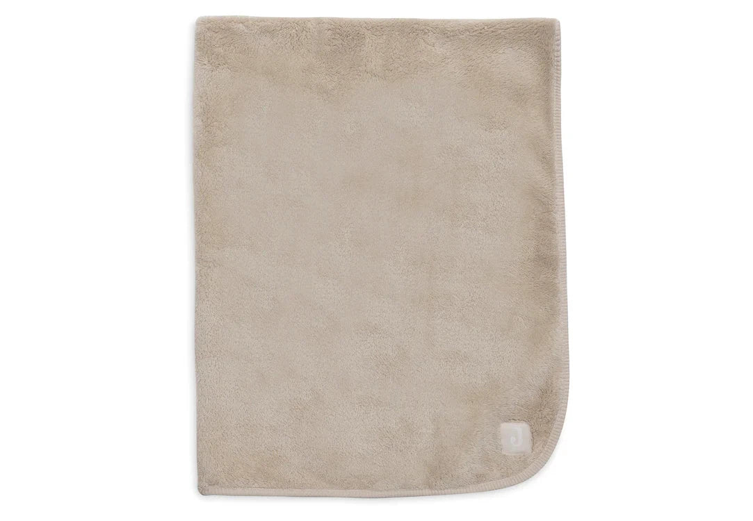 Couverture Lit Bébé 100x150cm Basic Jersey/Sherpa - Warm Sand - JOLLEIN 516-522-68130 8717329400139