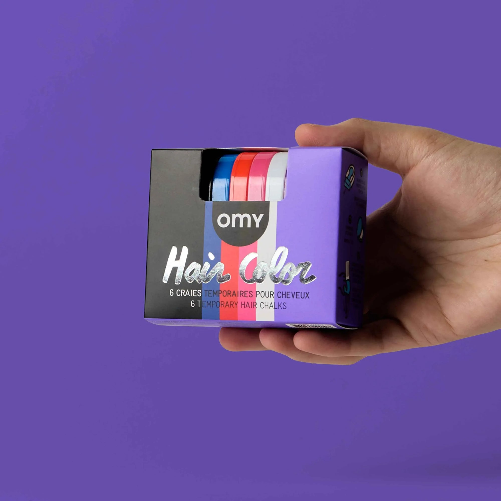 Craies pour cheveux Wicked 6 couleurs d’Omy