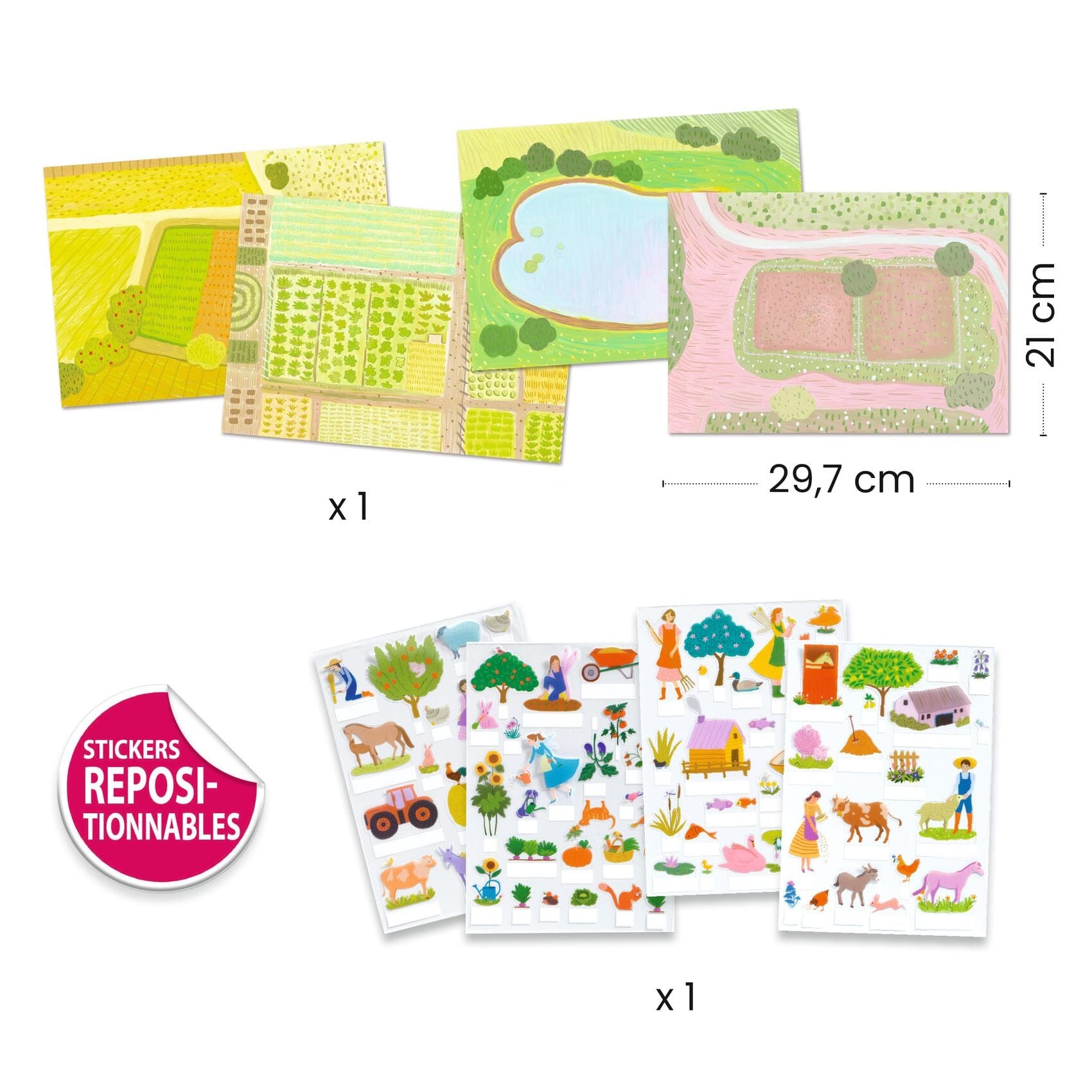 CREER AVEC DES STICKERS La ferme - Djeco