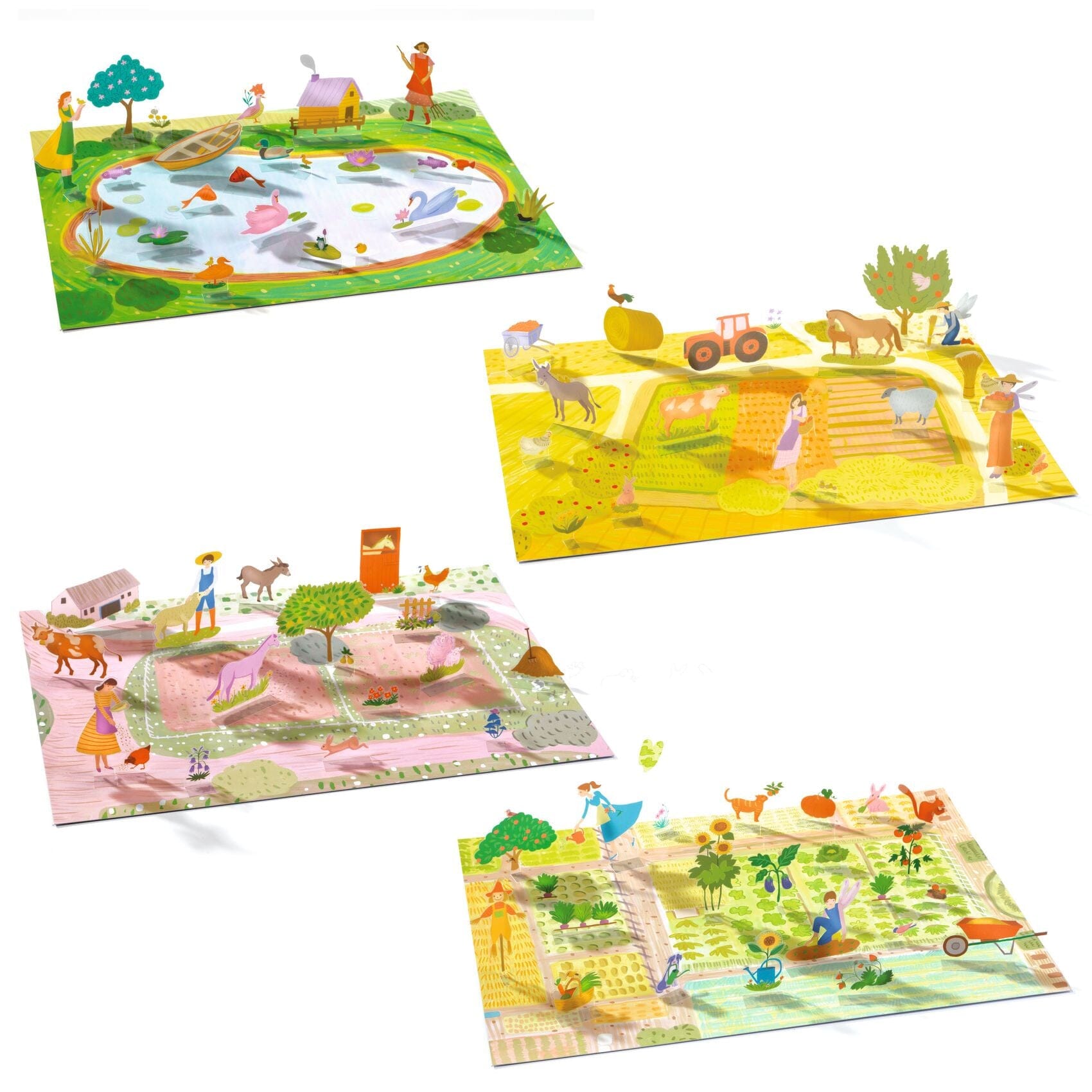 CREER AVEC DES STICKERS La ferme - Djeco