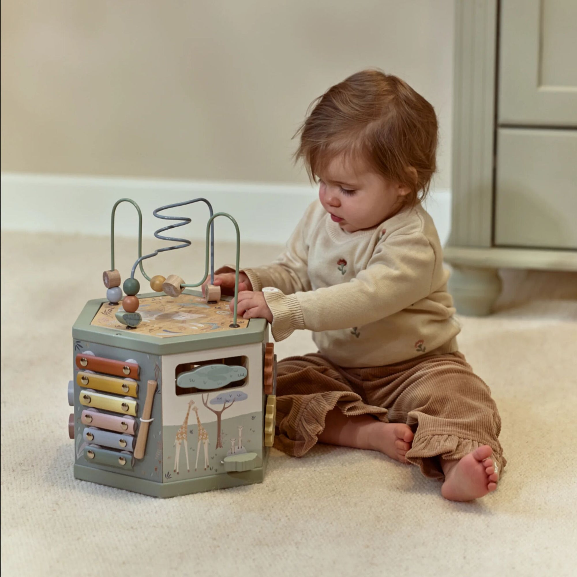 Cube d’activités hexagonal en bois Safari Friends de Little Dutch – vue 2