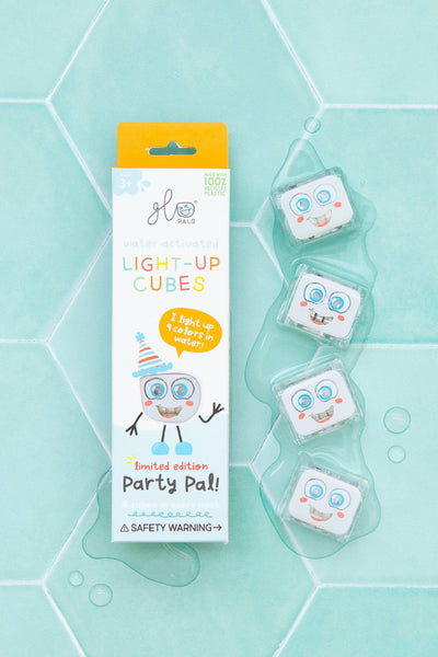 Cubes lumineux blancs Party Pal - GLO PALS GPPARTYCUB 850016823243