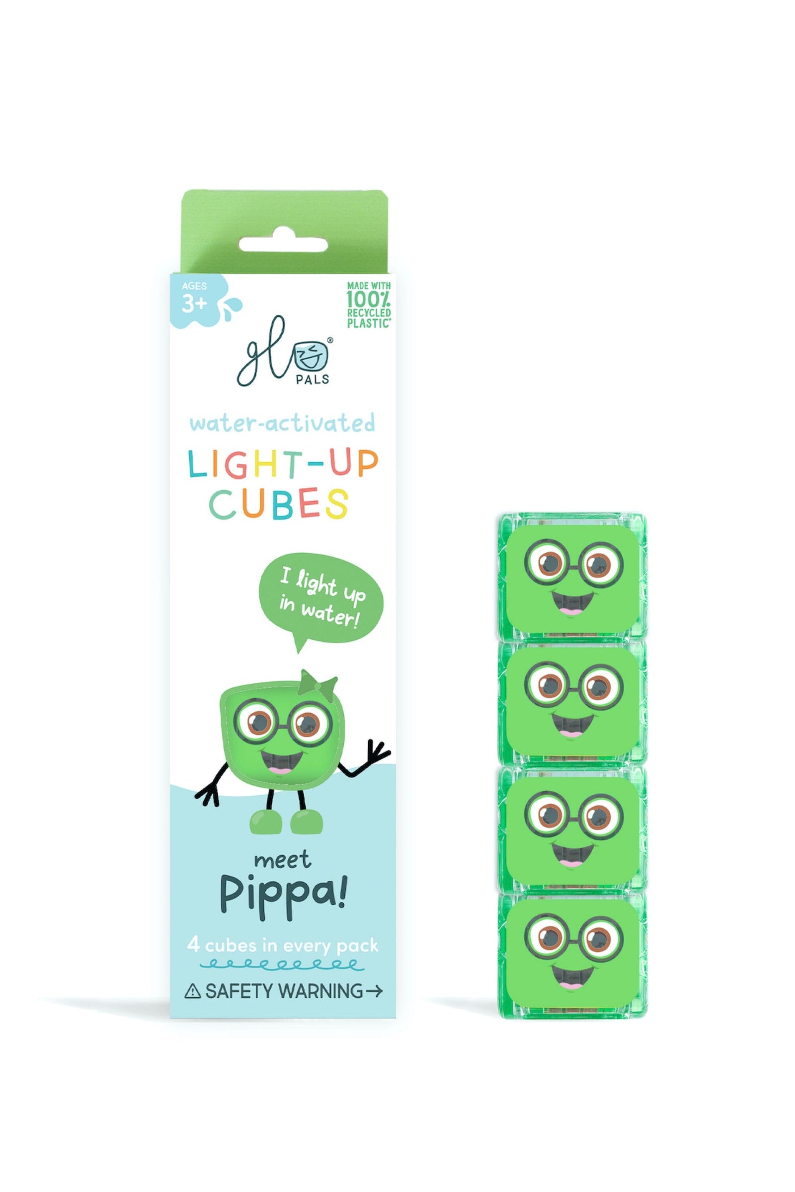 Cubes lumineux verts Pippa - GLO PALS GPPIPPACUB 850016823144