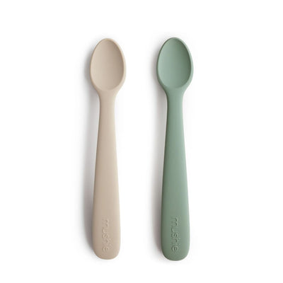 cuillère pour bébé Cambridge Blue / sand - mushie 70.016.04 8100524611996