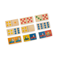 Domino véhicules en bois Les Popipop - MOULIN ROTY 661314