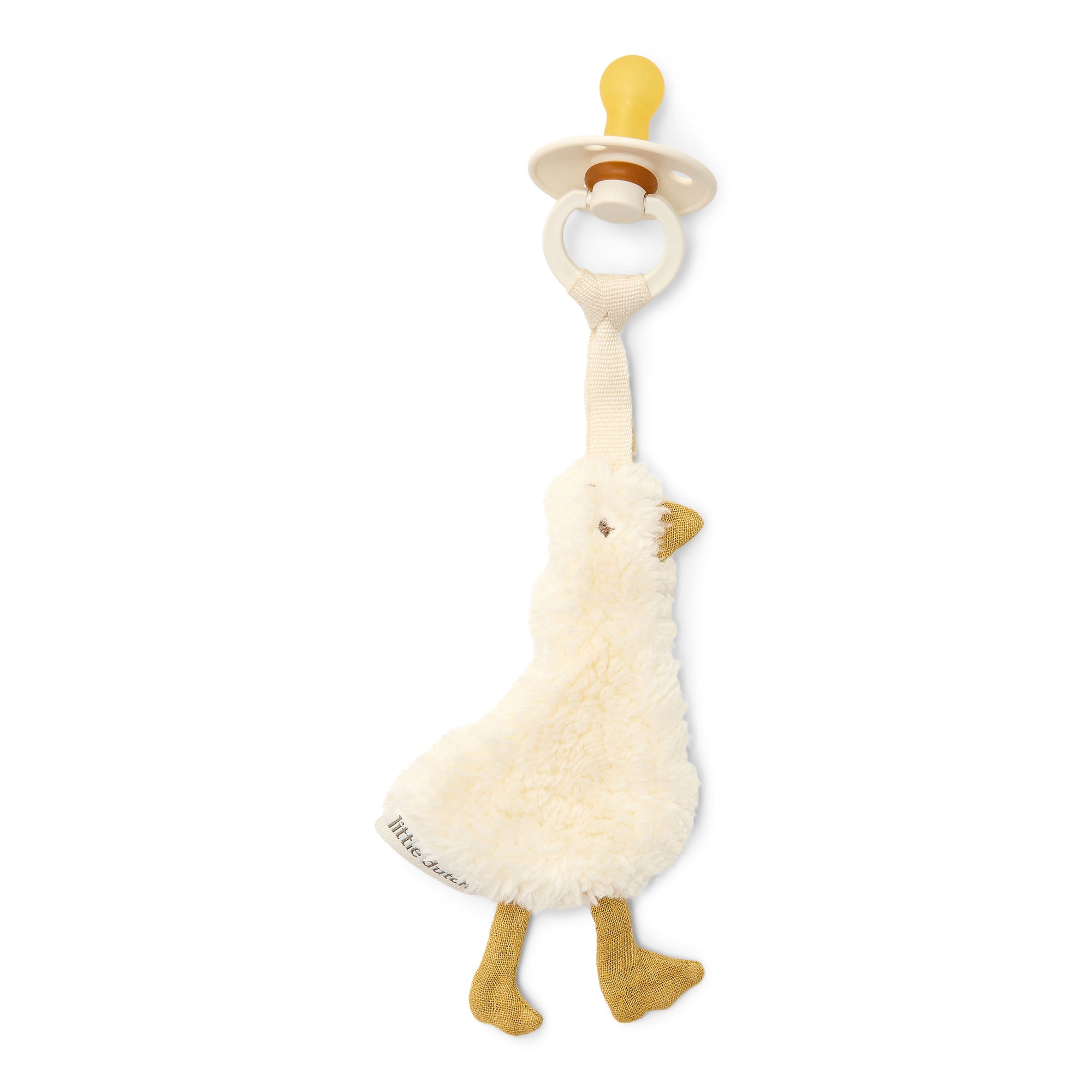 Doudou attache-tétine en gaze de coton - Oie - LITTLE DUTCH TE21295032 