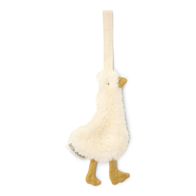 Doudou attache-tétine en gaze de coton - Oie - LITTLE DUTCH TE21295032 