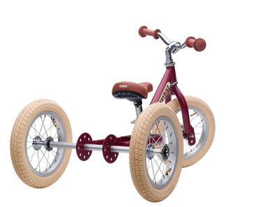 draisienne tricycle 2 en 1 vintage rouge 3 roues evolutive - TRYBIKE TBS-3-RED-VIN 8719189161755