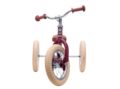 draisienne tricycle 2 en 1 vintage rouge 3 roues evolutive - TRYBIKE TBS-3-RED-VIN 8719189161755