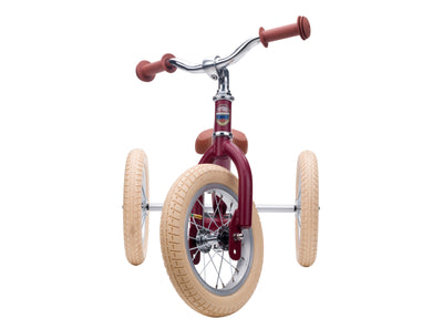 draisienne tricycle 2 en 1 vintage rouge 3 roues evolutive - TRYBIKE TBS-3-RED-VIN 8719189161755