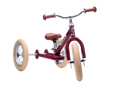 draisienne tricycle 2 en 1 vintage rouge 3 roues evolutive - TRYBIKE TBS-3-RED-VIN 8719189161755