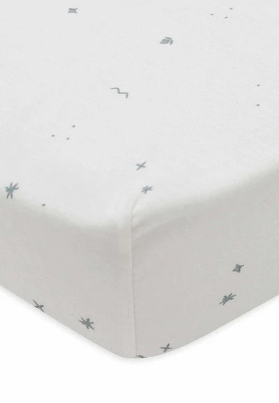 Drap housse 60x120 coton jersey Twinkling Sea Green - Jollein 511-507-67102 8717329388338
