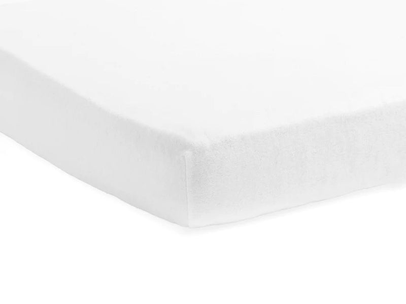 Drap housse 60x120 molleton blanc - Jollein 512-507-00001 8717329355996