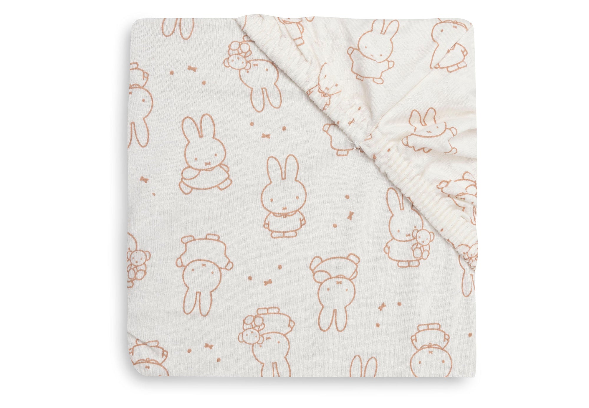 Drap-housse Jersey 60x120cm Miffy Moments Light Terra de Jollein