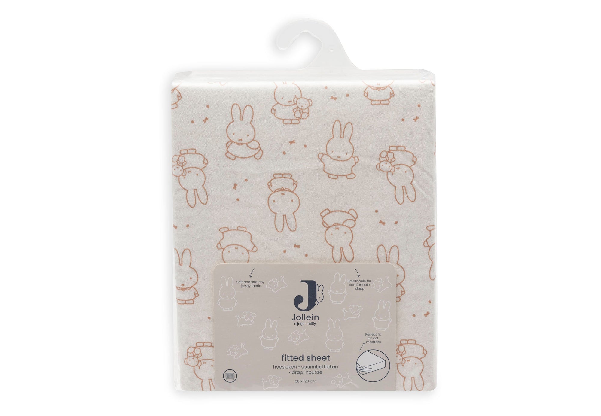 Drap-housse Jersey 60x120cm Miffy Moments Light Terra de Jollein – vue 4