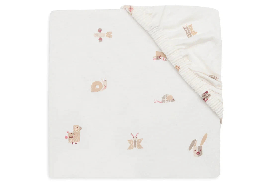 Drap housse Jersey 70x150 cm animal friends - JOLLEIN 511-565-68154 8717329400313