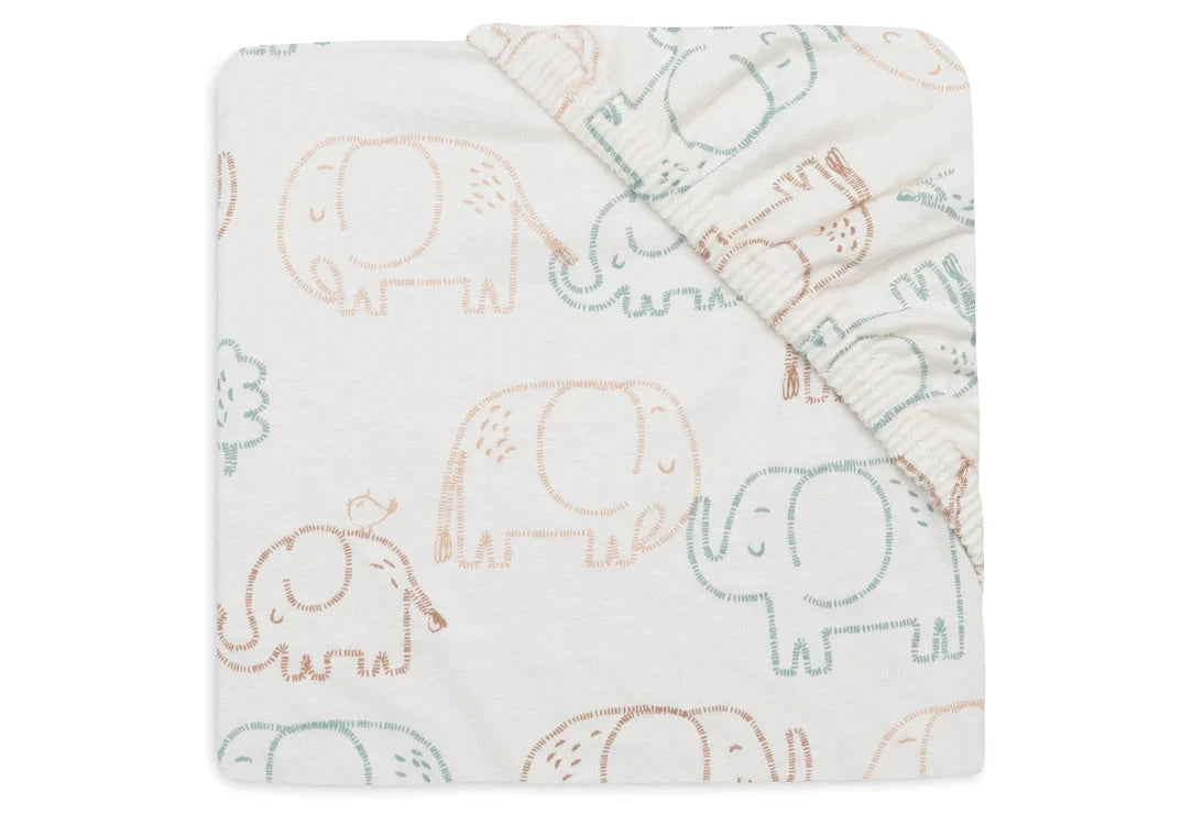 Drap housse Jersey 70x150 cm elephant tales - JOLLEIN 511-565-68110 8717329400344