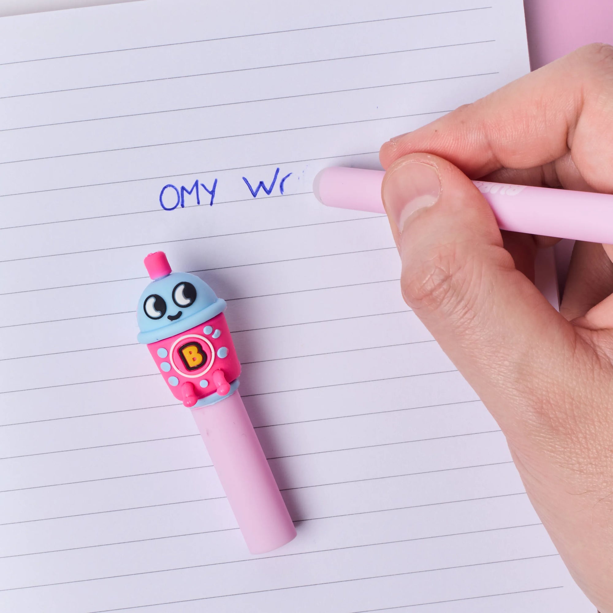 Duo de stylos effaçables Pen Buddies Bubble et Yuki d’Omy – embout gomme