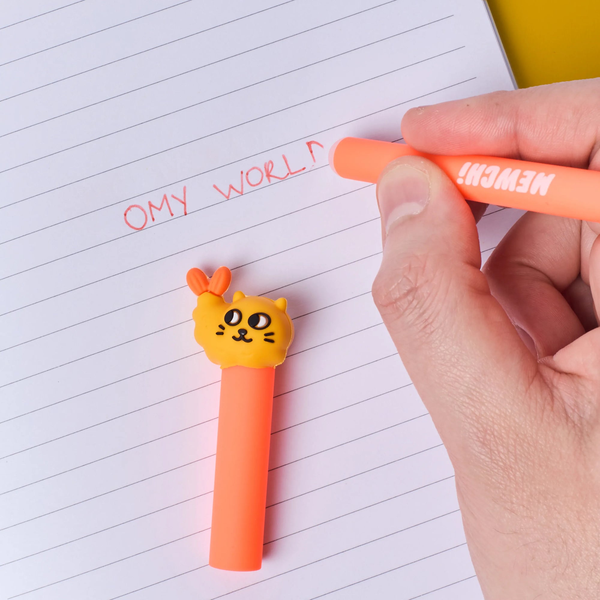 Duo de stylos effaçables Pen Buddies Mewchi et Noo d’Omy – embout gomme
