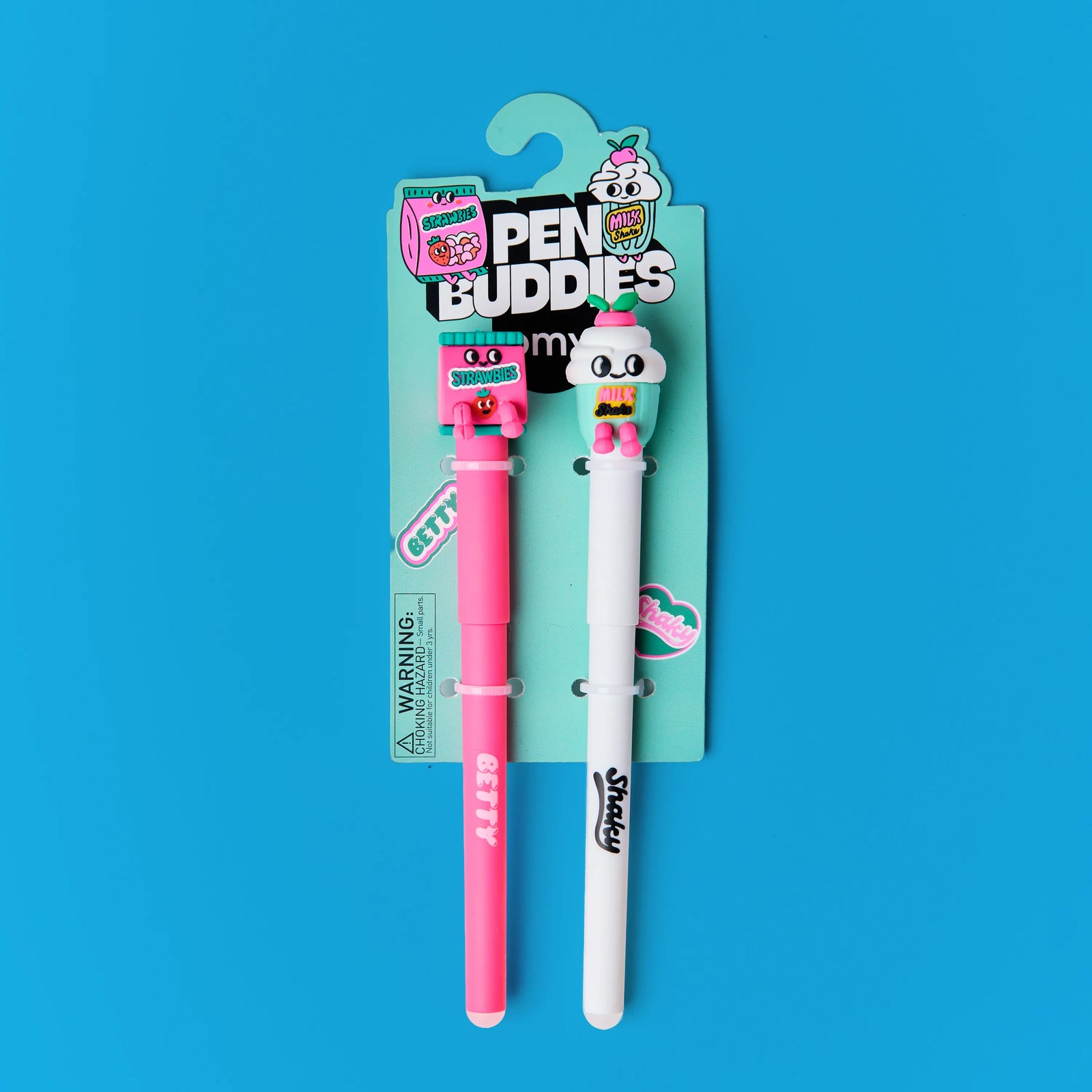 Duo de stylos effaçables Pen Buddies Shaky et Betty – Omy