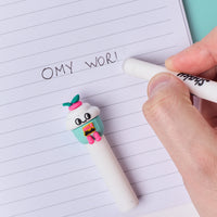 Duo de stylos effaçables Pen Buddies Shaky et Betty d’Omy – embout gomme